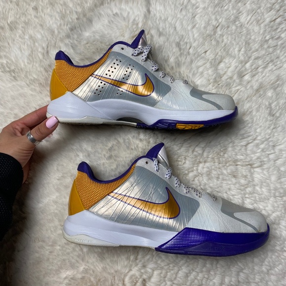Nike Zoom Kobe 5 Del Sol 5.5Y Lakers Home 2009 HTF 386647-100 main image 11